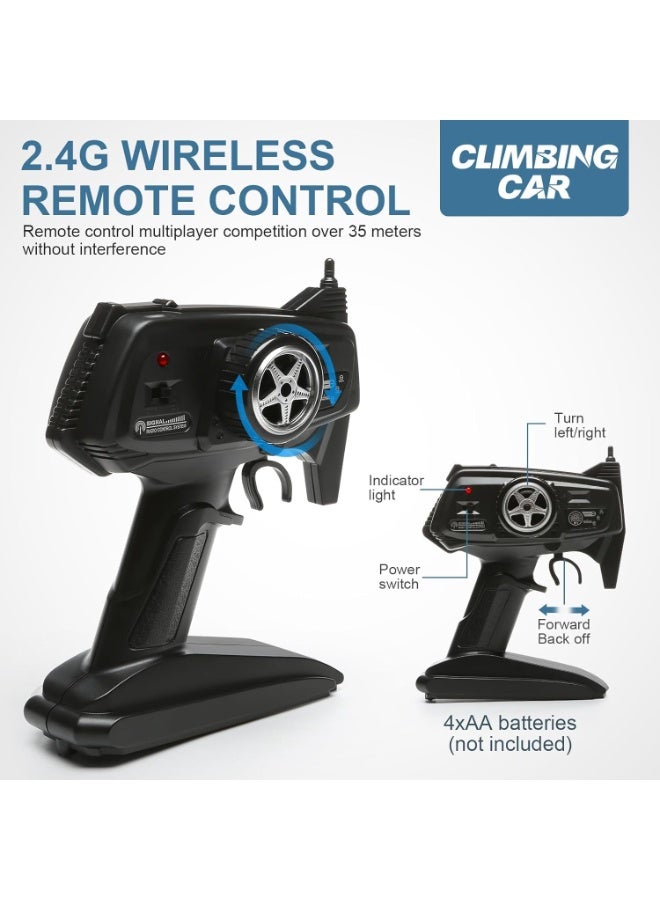 Wheels RC CAR 1.8 RC Cyber Monster Truck – 4WD Off-Road Remote Control Truck with Dual Motors, LED Headlights, 2 Rechargeable Batteries, Big-Scale 2.4GHz Cyber Toy Vehicle for Kids - Image 5